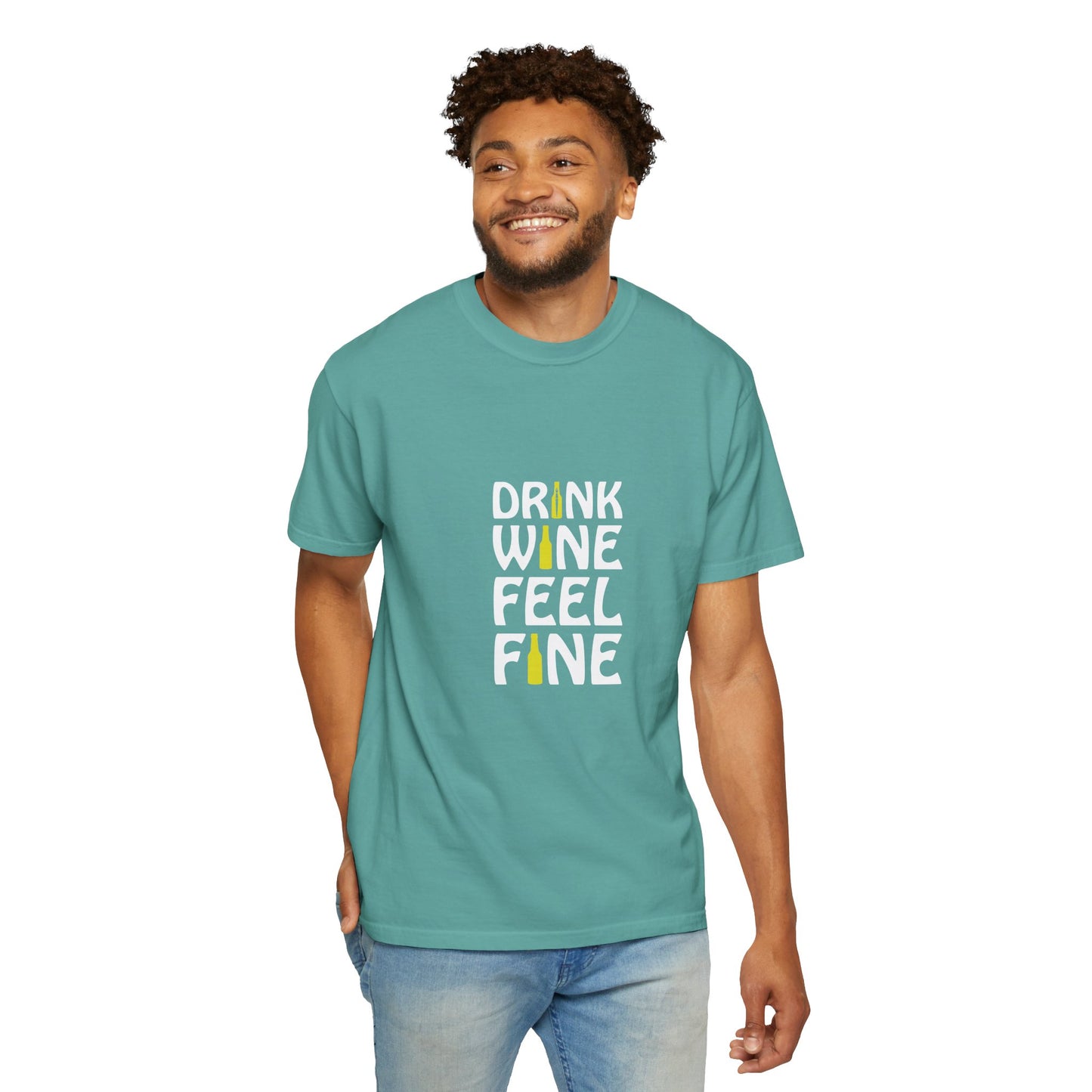 Drink Wine Feel Fine Shirt – Funny Wine Lover T-Shirt, Chill Vibes Graphic Tee