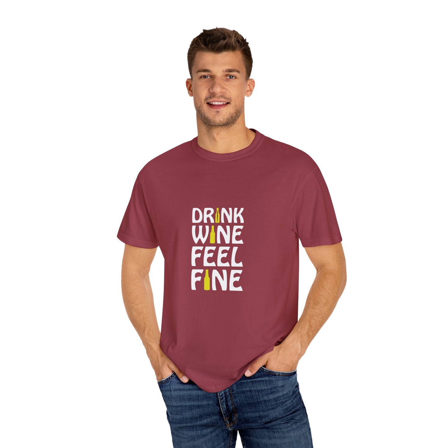 Drink Wine Feel Fine Shirt – Funny Wine Lover T-Shirt, Chill Vibes Graphic Tee