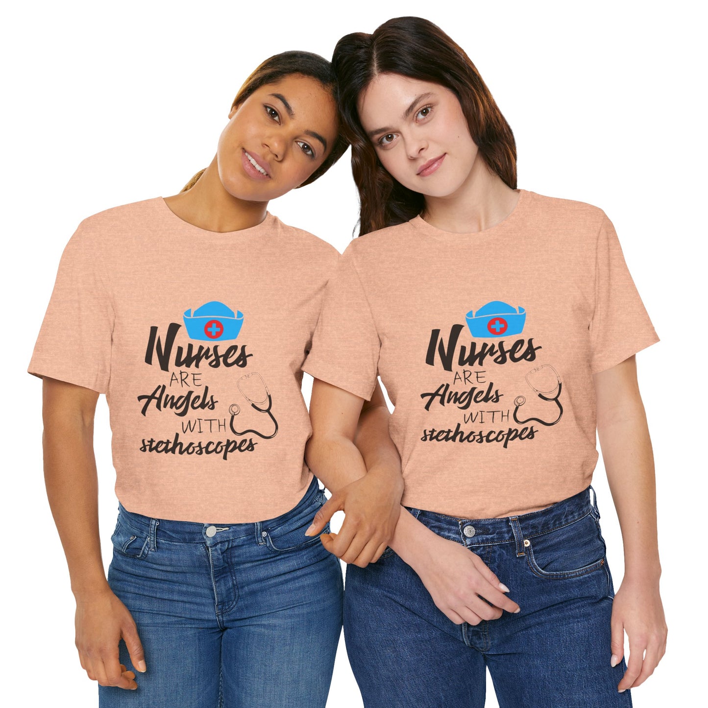 Nurses Are Angels with Stethoscopes Shirt – Nurse Appreciation Graphic Tee