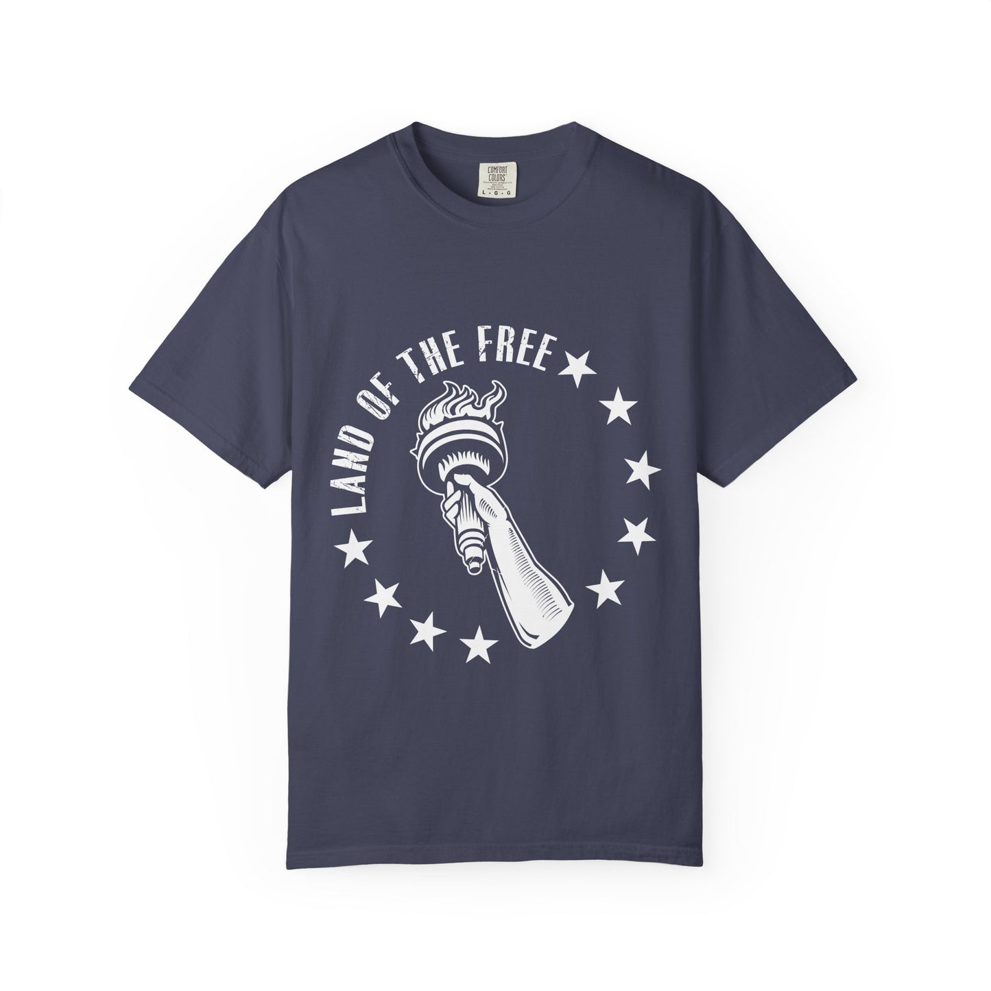 Land of the Free Garment-Dyed T-shirt, Unisex Graphic Tee, Independence Day Celebration, Casual Wear, Star-Spangled Style, [...]