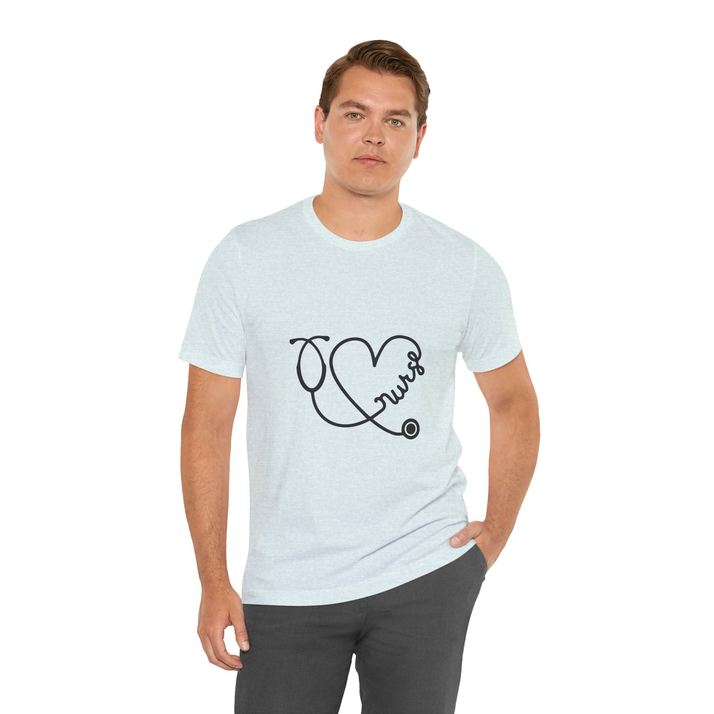 Nurse Heart Stethoscope T-Shirt — Cute Medical Gift Tee for Nurses