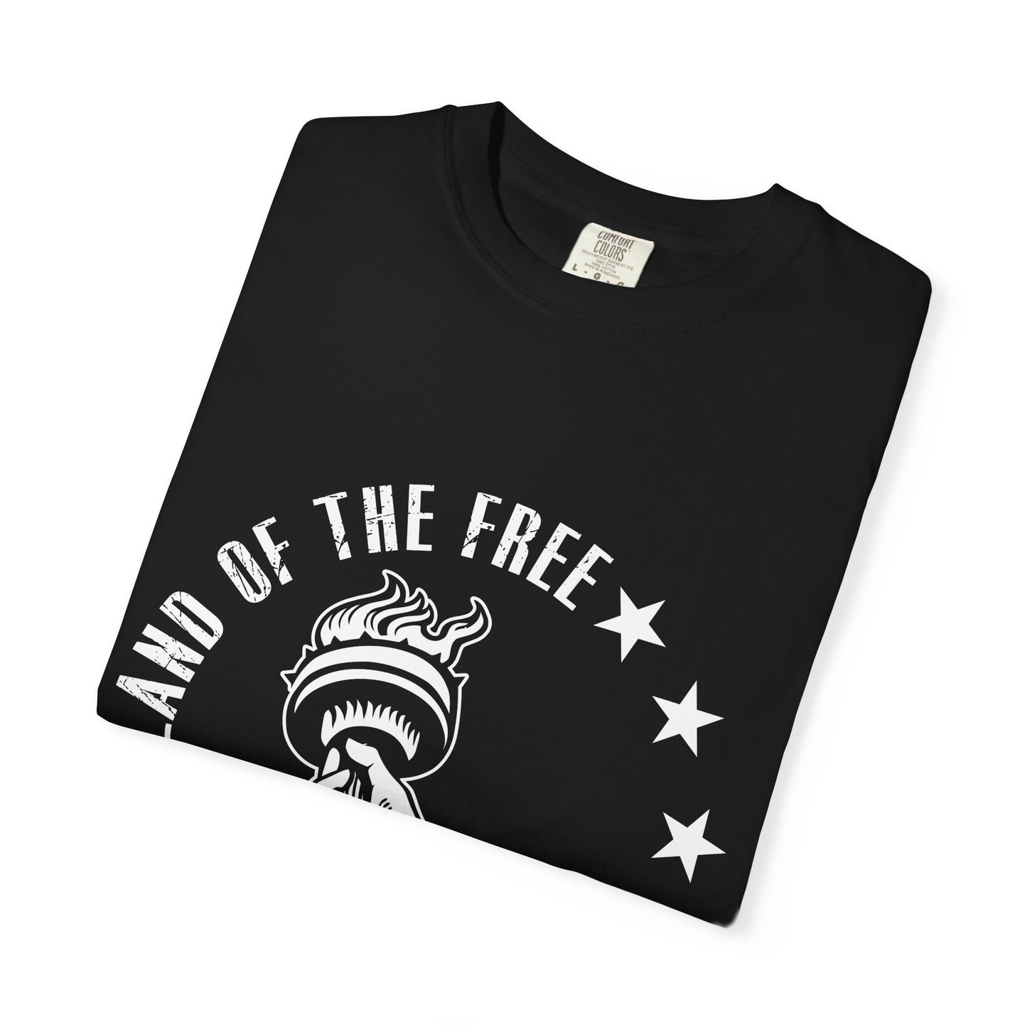 Land of the Free Garment-Dyed T-shirt, Unisex Graphic Tee, Independence Day Celebration, Casual Wear, Star-Spangled Style, [...]