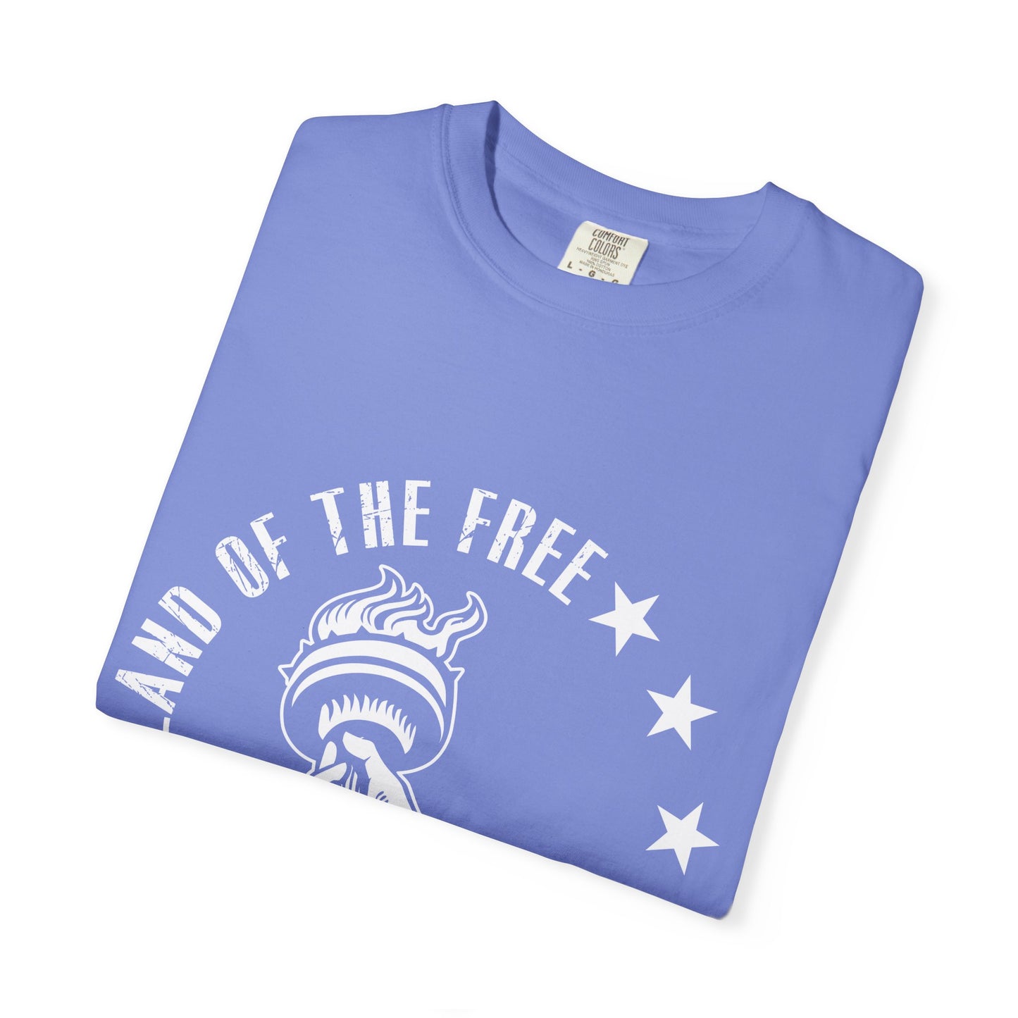 Land of the Free Garment-Dyed T-shirt, Unisex Graphic Tee, Independence Day Celebration, Casual Wear, Star-Spangled Style, [...]