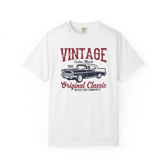 Vintage Car Graphic Tee, Unisex Retro T-Shirt, Classic Car Lover Gift, 1960s Vibe Shirt, Car Enthusiast Apparel