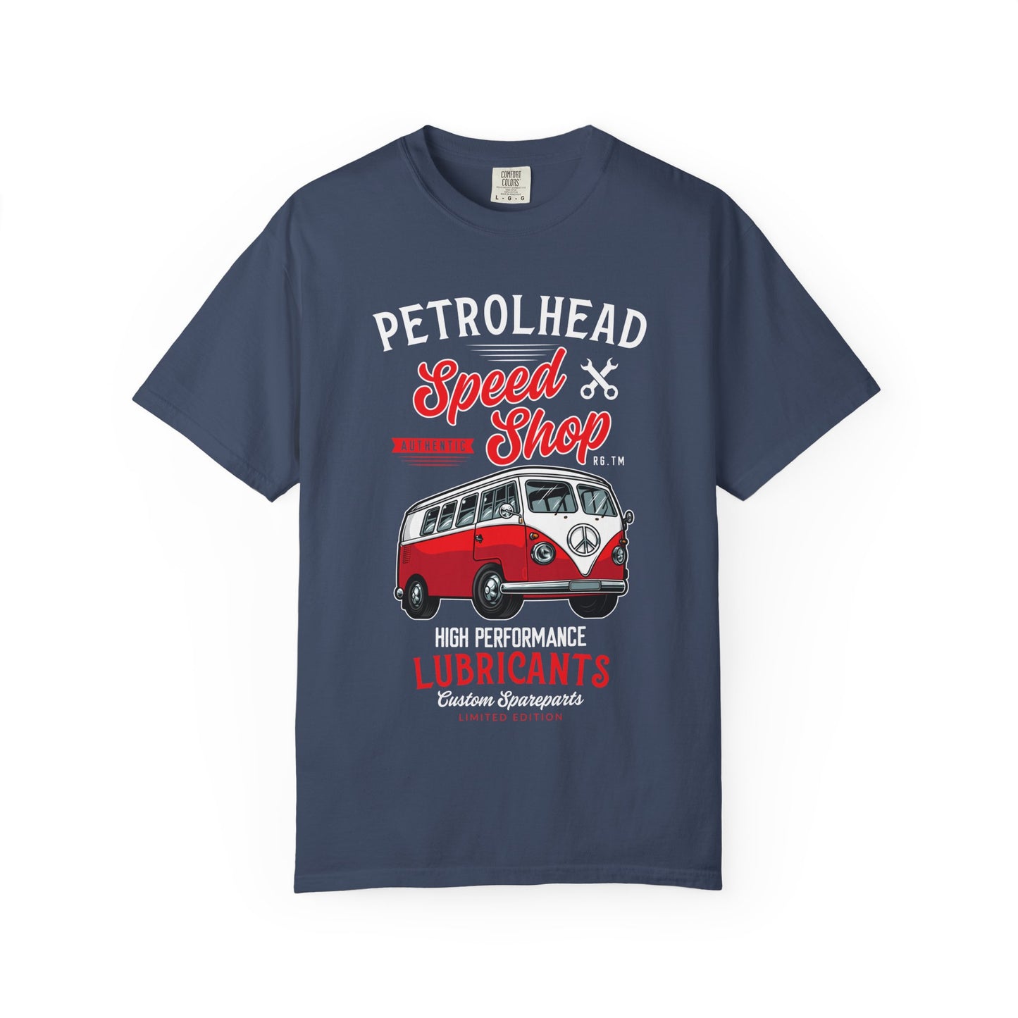 Petrolhead Speed Shop T-Shirt | Unisex Garment-Dyed Tee, Vintage Car Lovers, Automotive Gifts, Summer Casual Wear, Unique Graphic Shirt