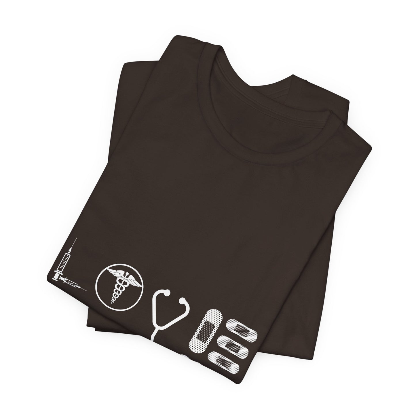 Nurse Medical Icons Shirt – Stethoscope Syringe Healthcare Graphic Tee