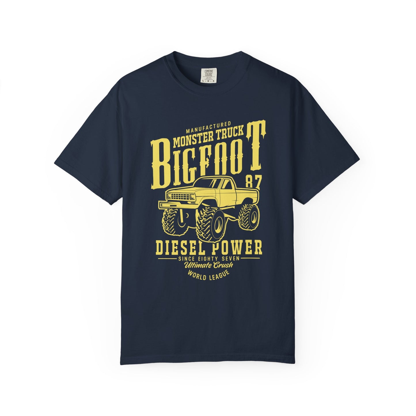 Bigfoot Monster Truck T-Shirt | Unisex Garment-Dyed Tee, Vintage Style Shirt, Perfect for Truck Lovers, Birthday Gift, Outdoor Adventures