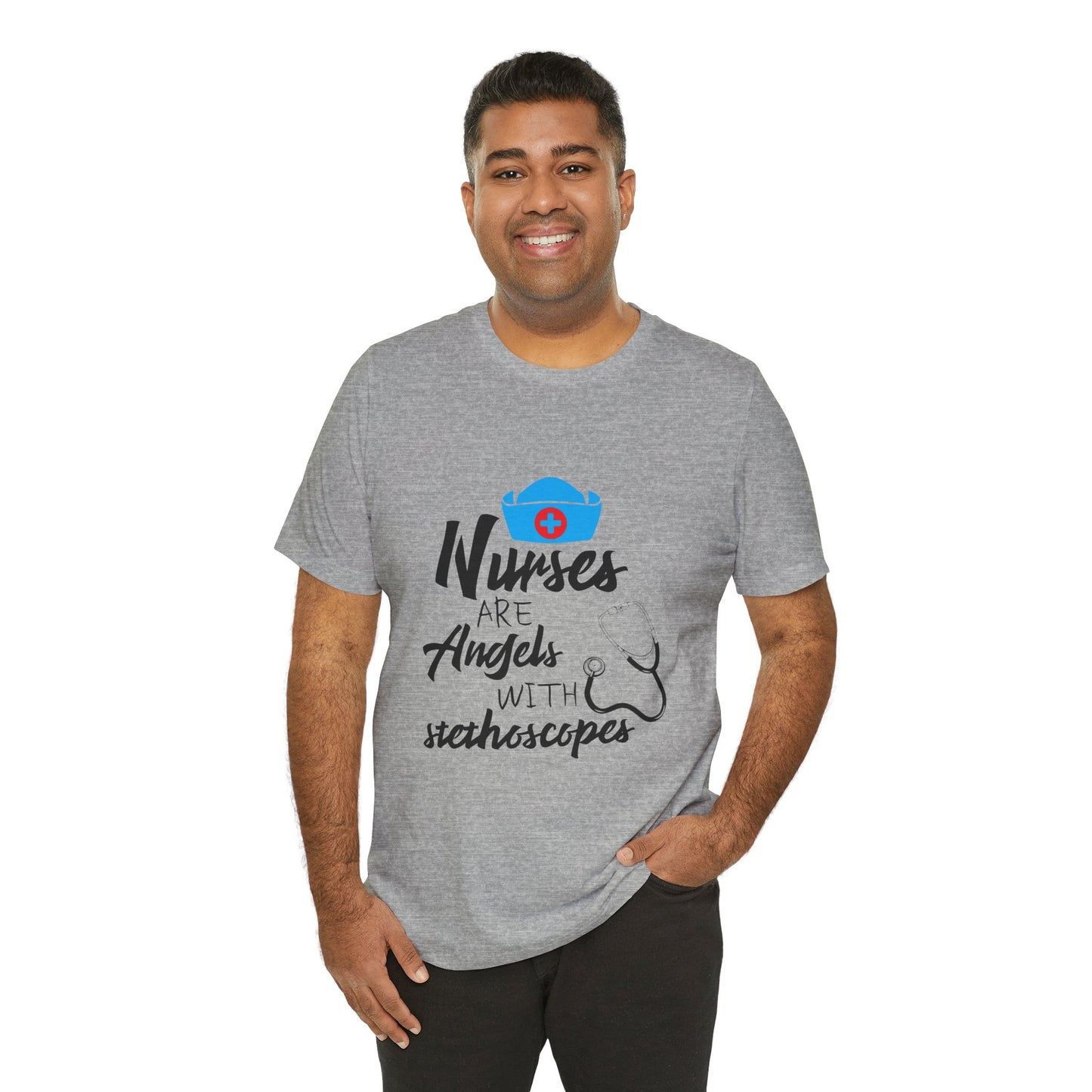 Nurses Are Angels with Stethoscopes Shirt – Nurse Appreciation Graphic Tee