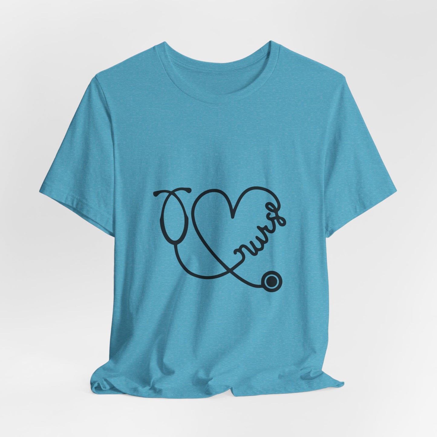 Nurse Heart Stethoscope T-Shirt — Cute Medical Gift Tee for Nurses
