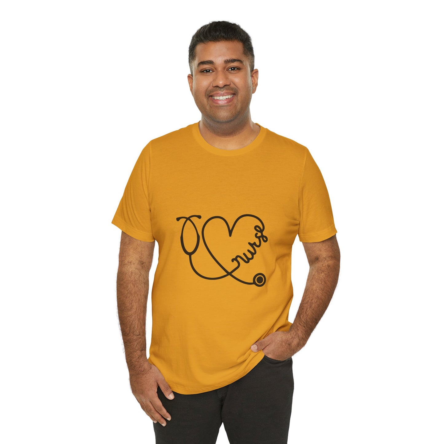 Nurse Heart Stethoscope T-Shirt — Cute Medical Gift Tee for Nurses