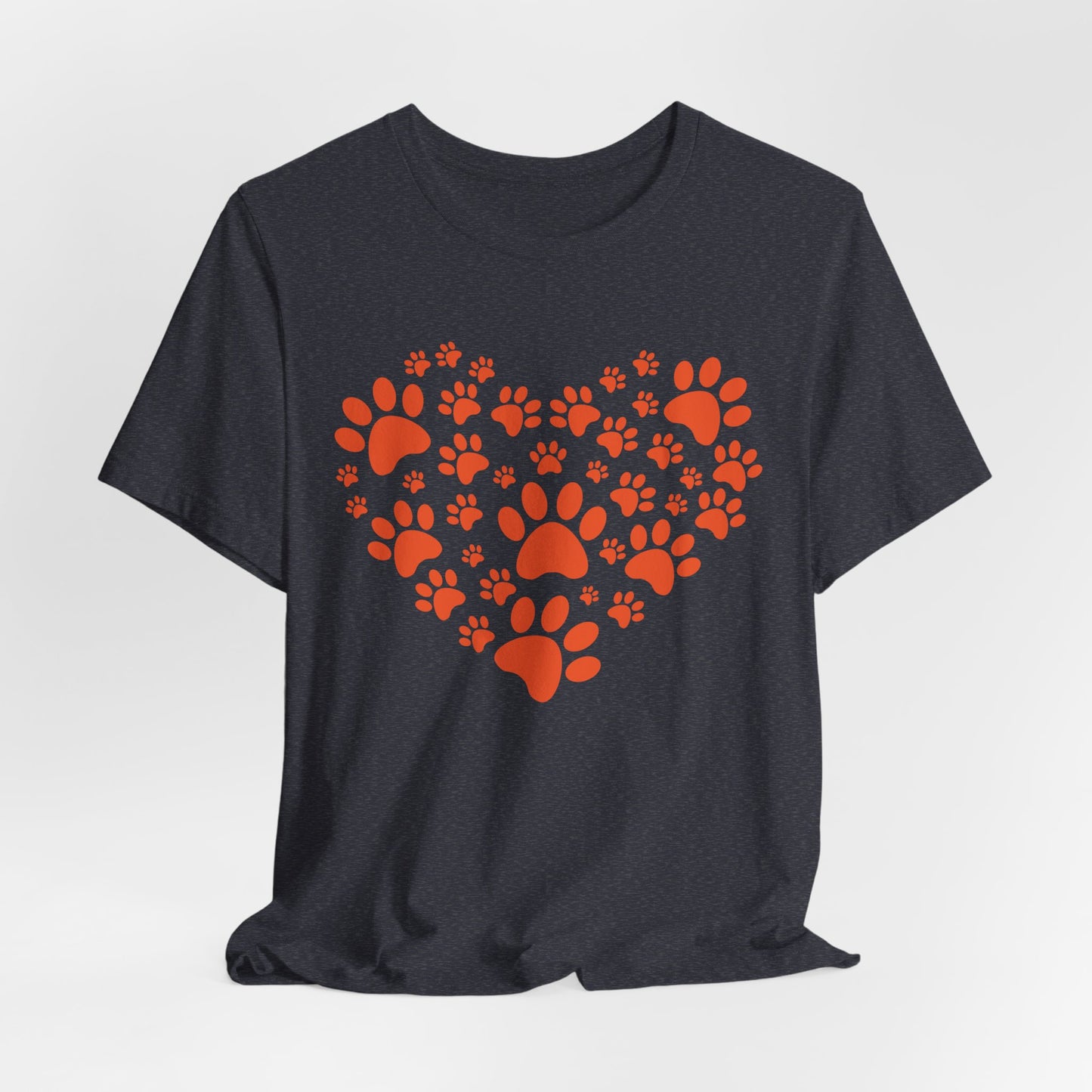 Dog Paw Heart Shirt – Dog Lover Paw Print Heart Tee