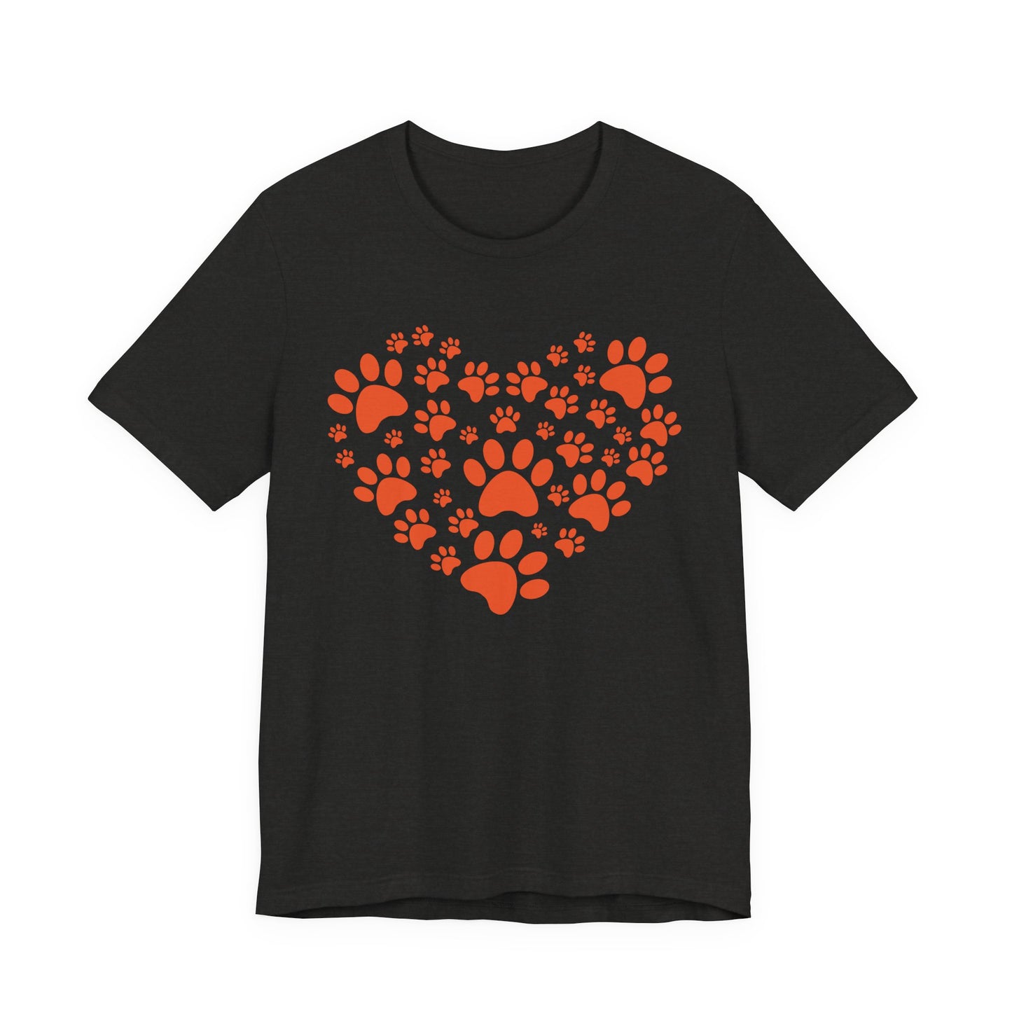 Dog Paw Heart Shirt – Dog Lover Paw Print Heart Tee