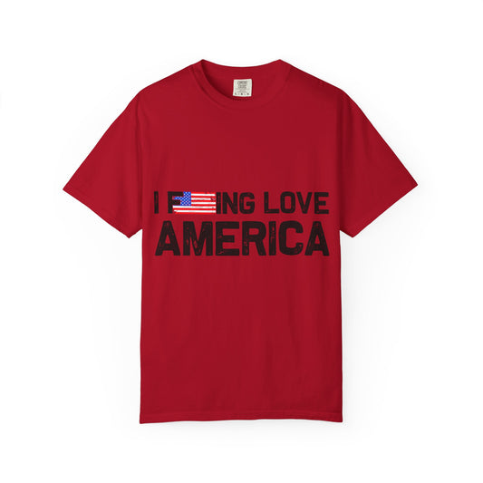 Patriotic Love T-shirt, Unisex Graphic Tee, Fourth of July Shirt, Memorable Gift, Casual Wear, Festive Apparel