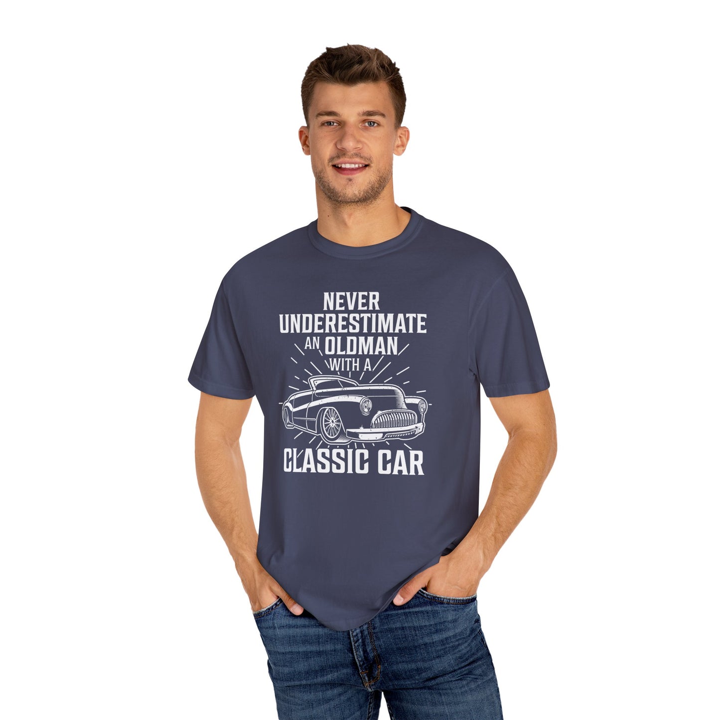 Classic Car Enthusiast T-Shirt, Unisex Garment-Dyed T-Shirt, Vintage Car Lover Gift, Father's Day Tee, Automotive Humor Shirt