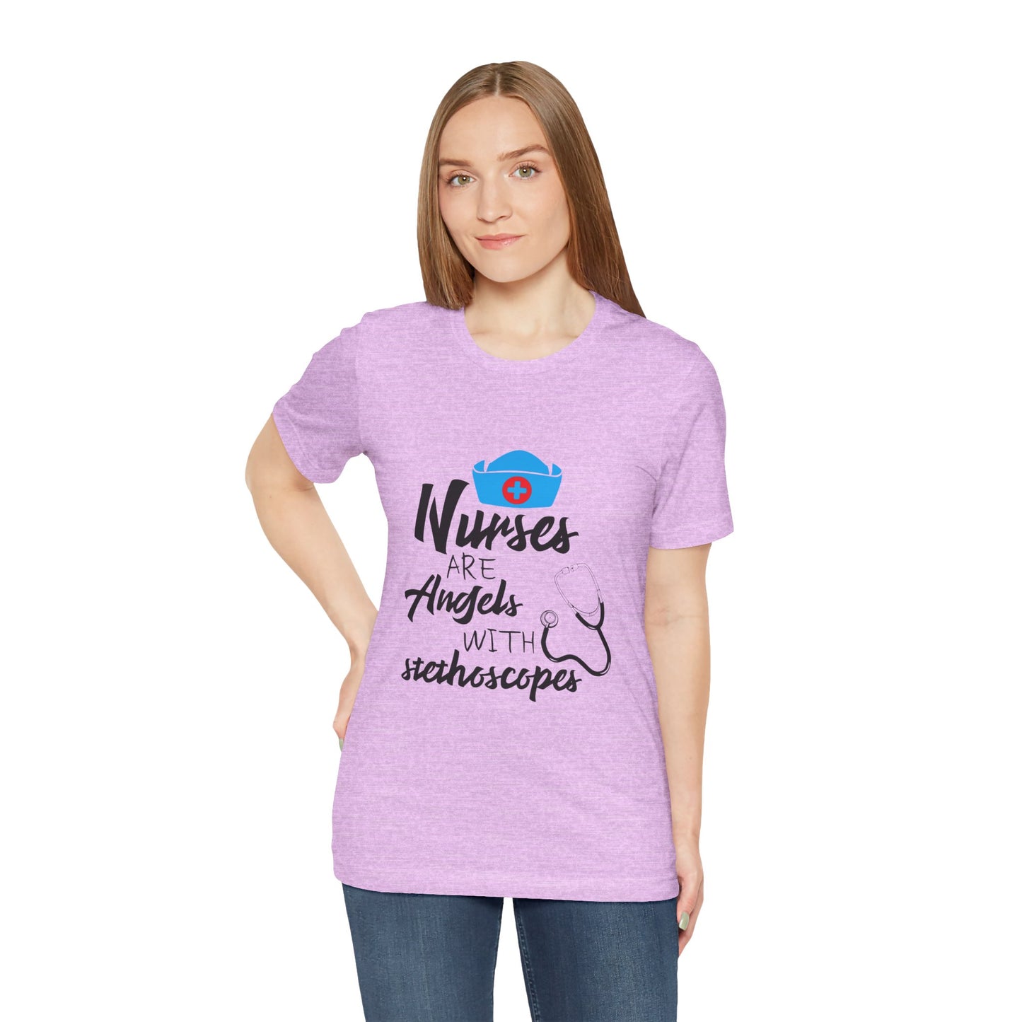 Nurses Are Angels with Stethoscopes Shirt – Nurse Appreciation Graphic Tee