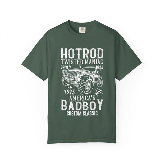 Vintage Car Enthusiast Tee, Hotrod T-shirt, 1975 Badboy Classic Shirt, Gift for Car Lovers, Unisex Motorsports Apparel