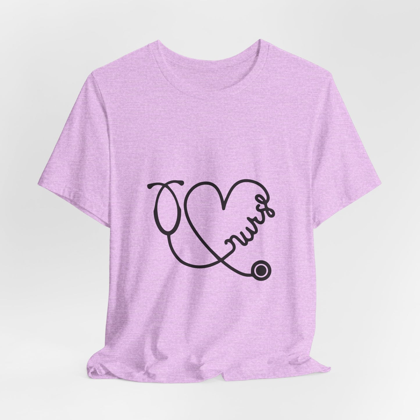 Nurse Heart Stethoscope T-Shirt — Cute Medical Gift Tee for Nurses