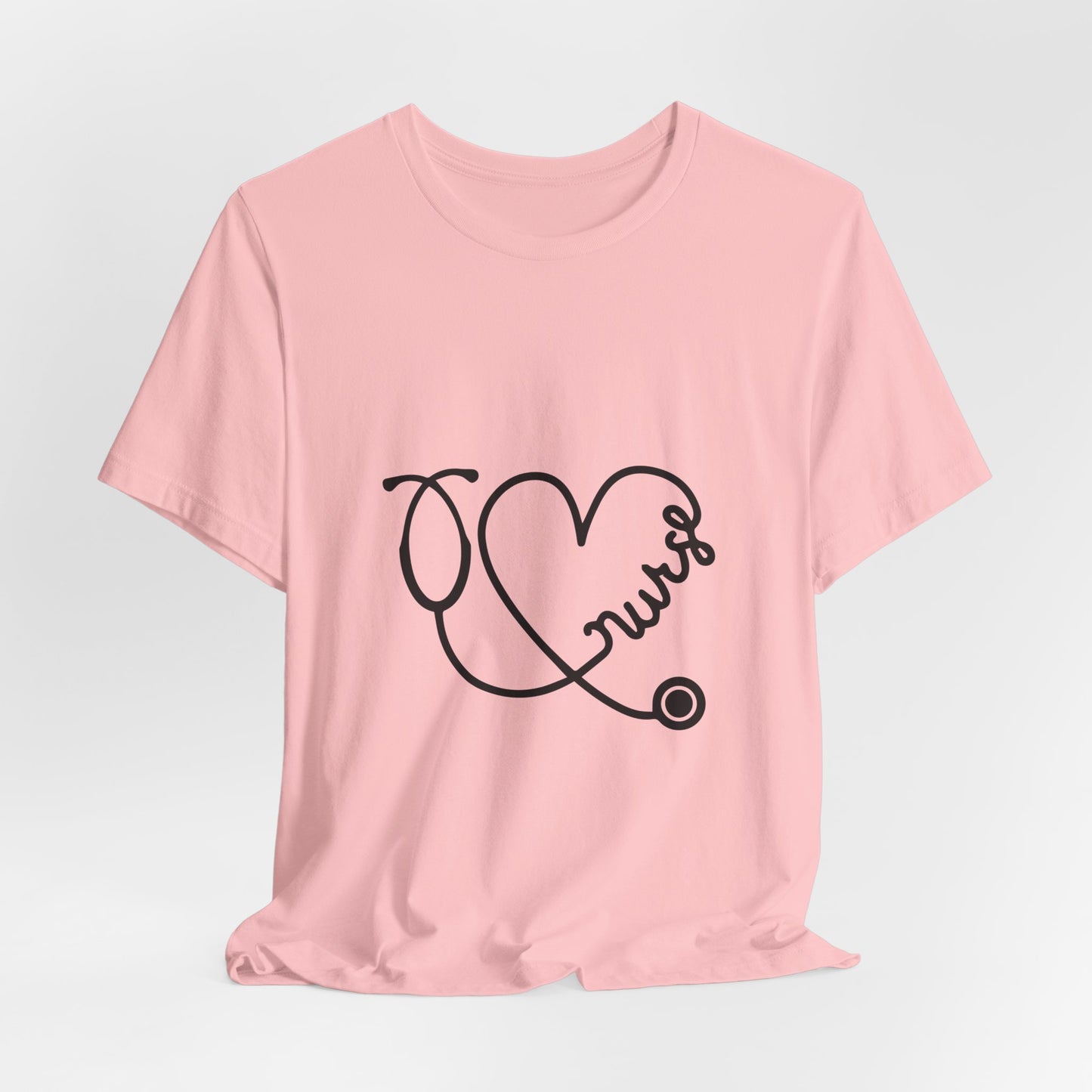 Nurse Heart Stethoscope T-Shirt — Cute Medical Gift Tee for Nurses