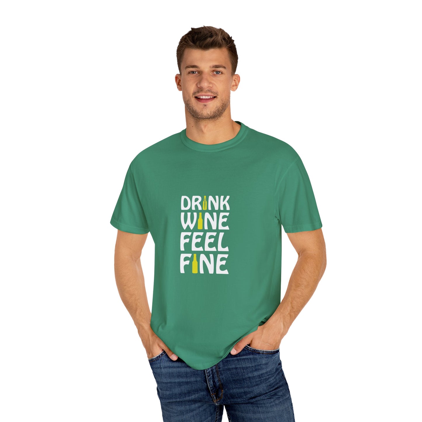 Drink Wine Feel Fine Shirt – Funny Wine Lover T-Shirt, Chill Vibes Graphic Tee
