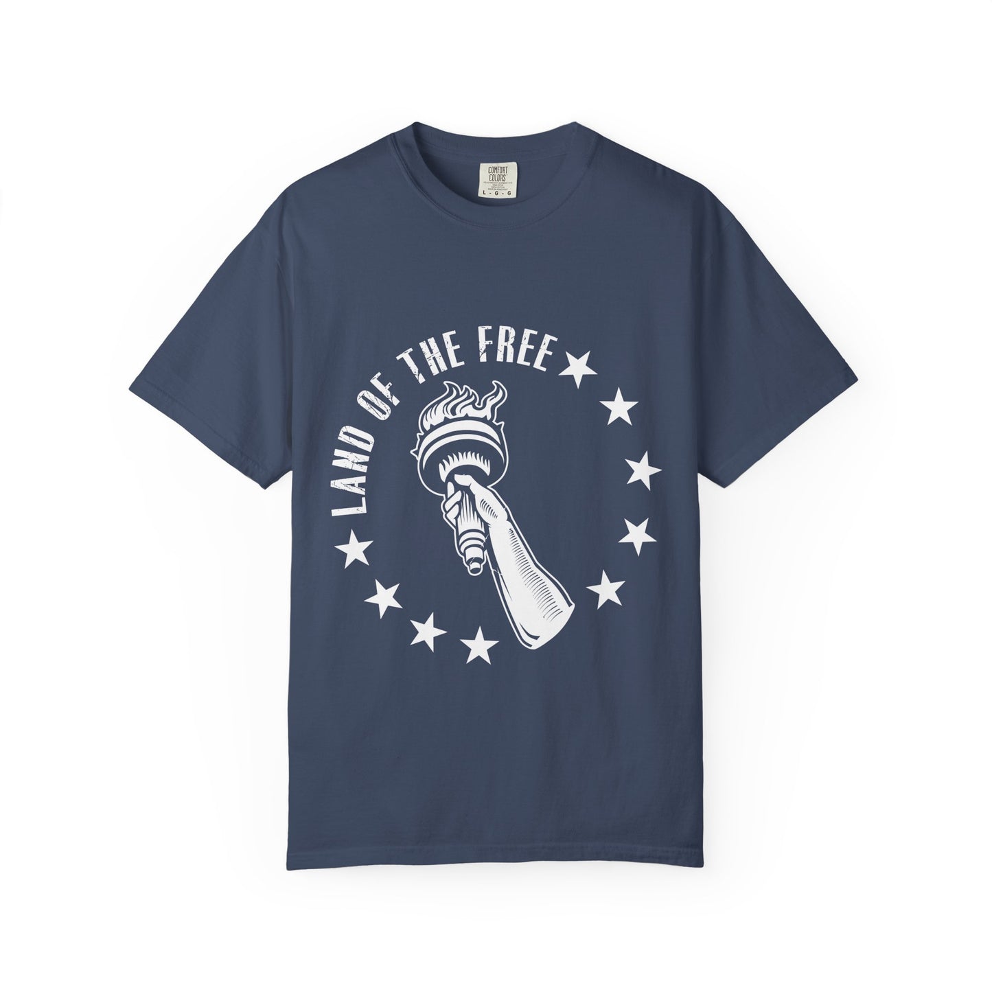 Land of the Free Garment-Dyed T-shirt, Unisex Graphic Tee, Independence Day Celebration, Casual Wear, Star-Spangled Style, [...]