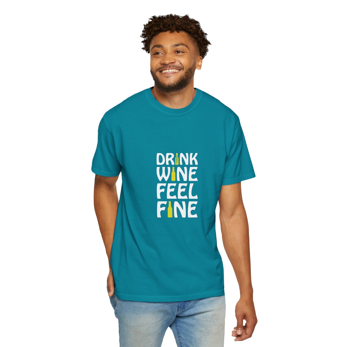 Drink Wine Feel Fine Shirt – Funny Wine Lover T-Shirt, Chill Vibes Graphic Tee