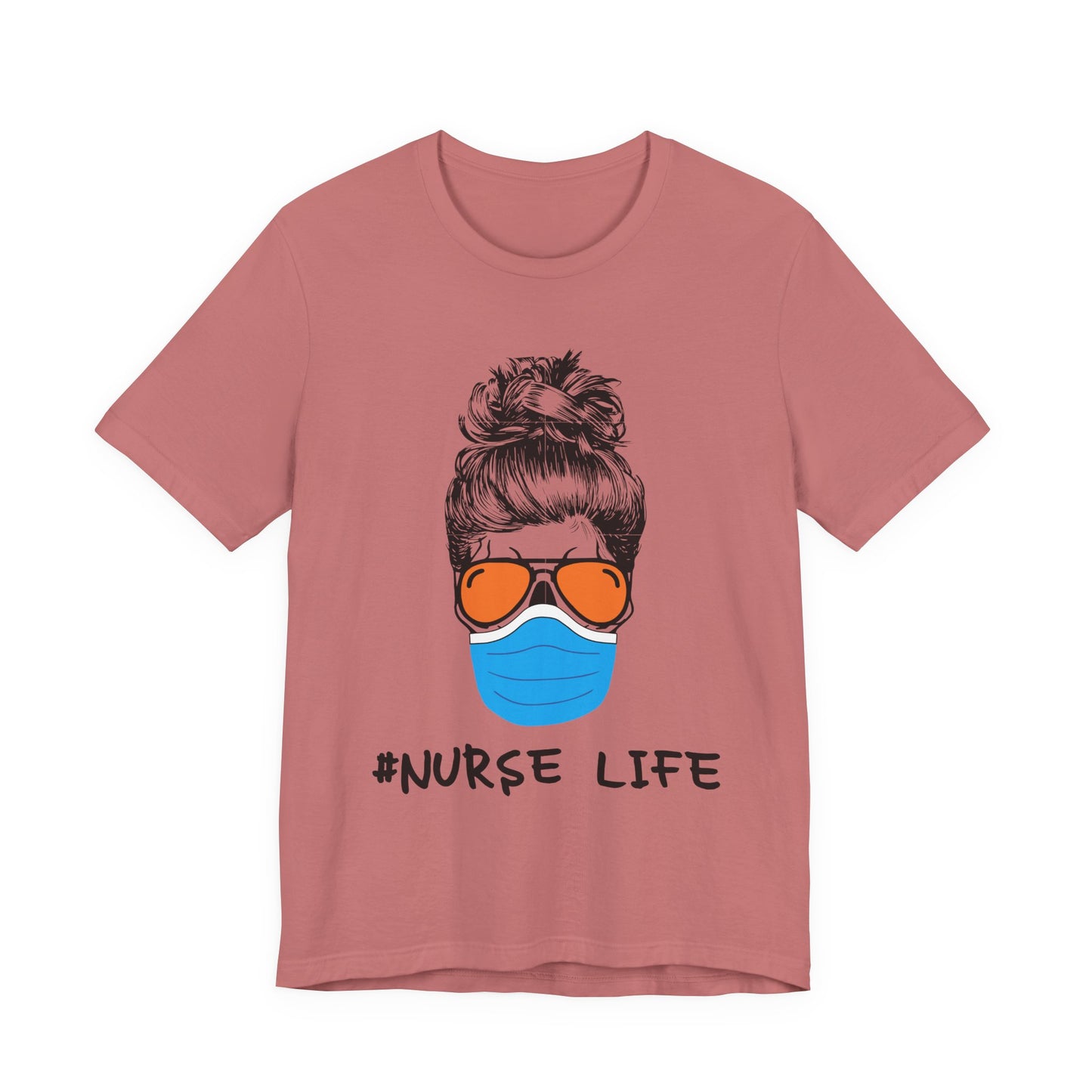 Nurse Life Shirt – Funny Messy Bun Nurse Graphic Tee for Healthcare Workers