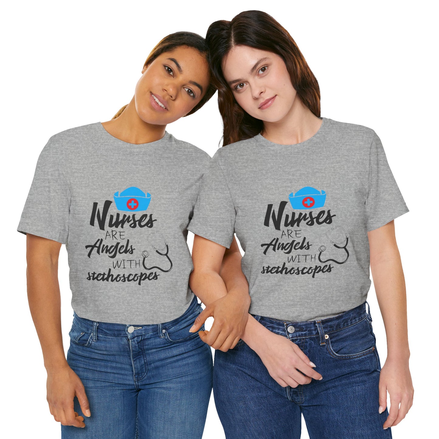 Nurses Are Angels with Stethoscopes Shirt – Nurse Appreciation Graphic Tee