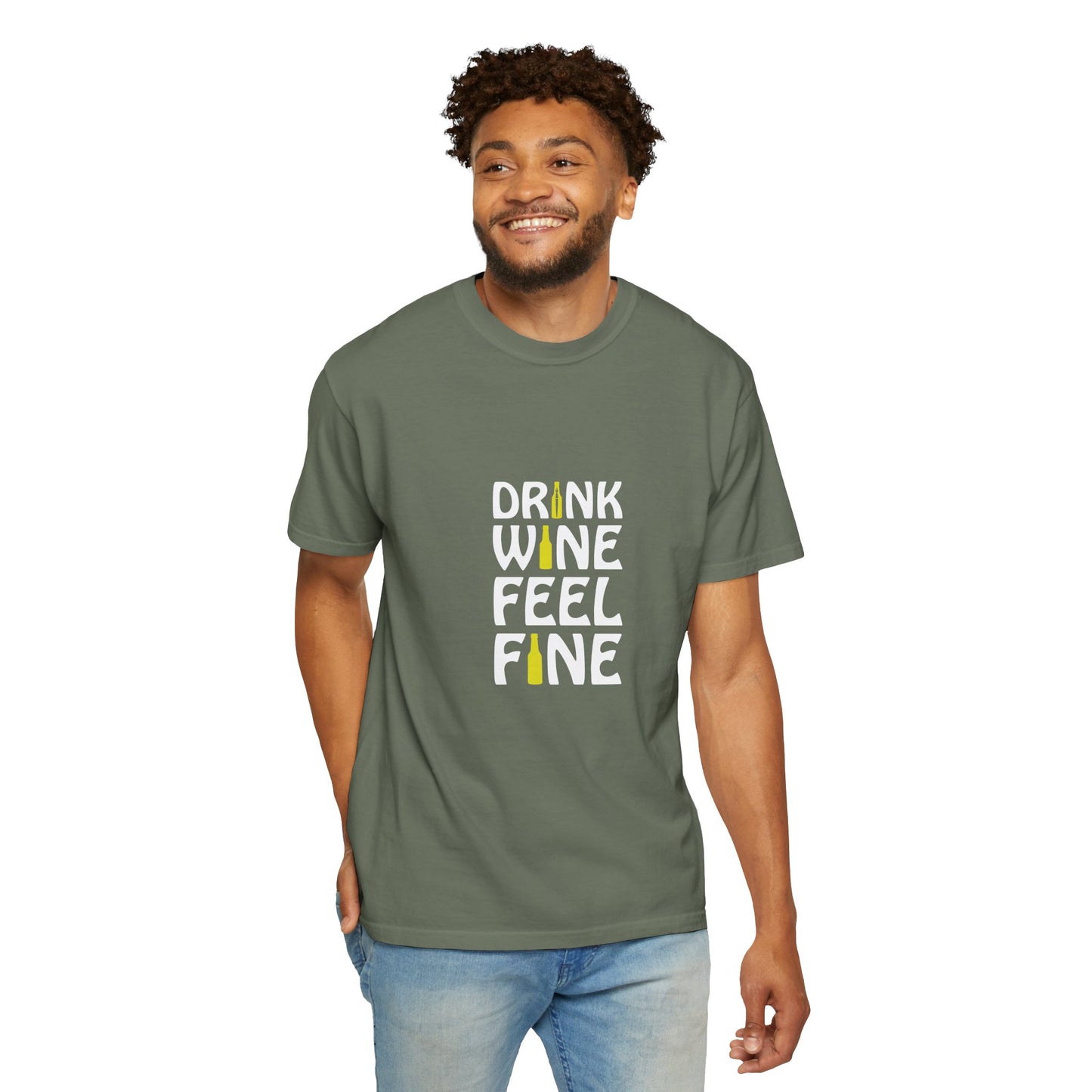 Drink Wine Feel Fine Shirt – Funny Wine Lover T-Shirt, Chill Vibes Graphic Tee