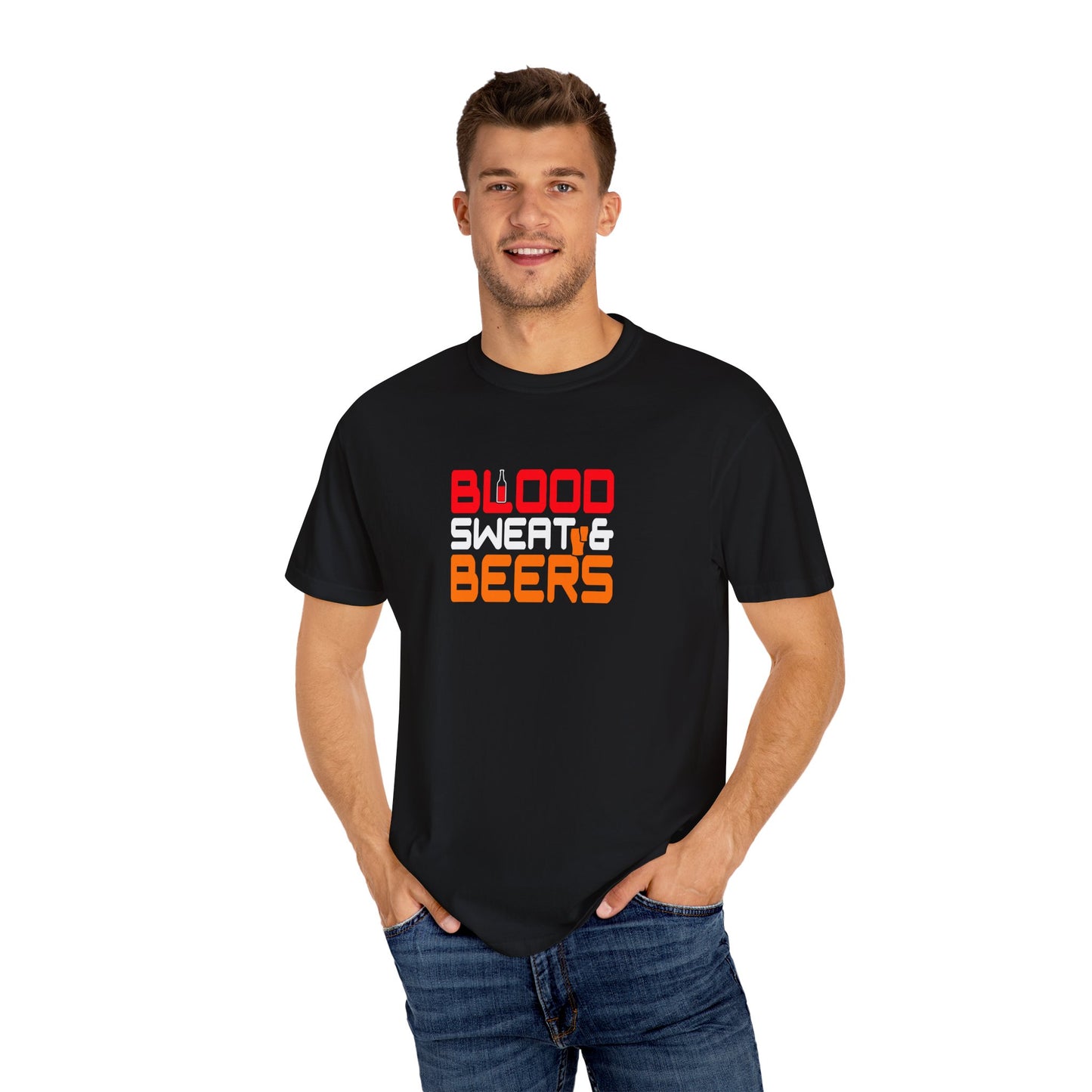 Blood, Sweat & Beers T-Shirt 🍺💪 – Funny Work & Drinking Tee