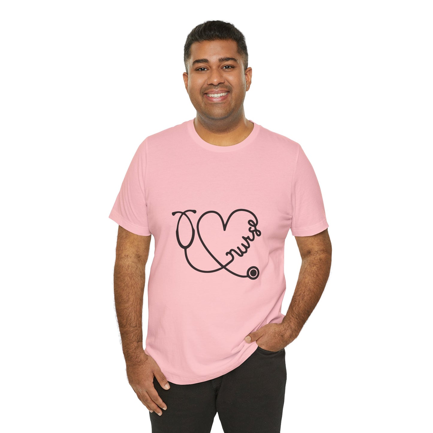 Nurse Heart Stethoscope T-Shirt — Cute Medical Gift Tee for Nurses