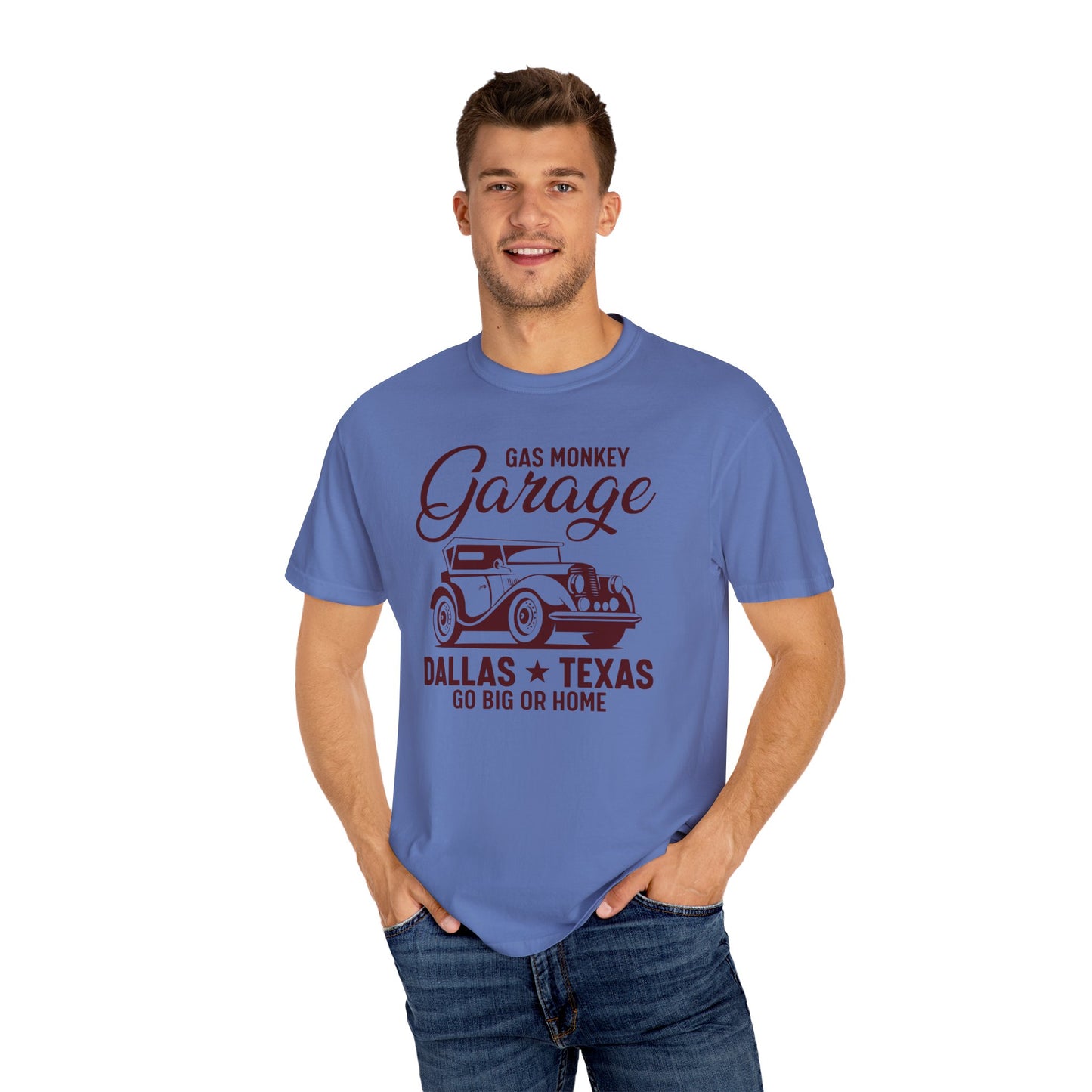 Gas Monkey Garage T-Shirt, Vintage Car Tee, Dallas Texas Shirt, Unisex Casual Wear, Go Big or Home Apparel