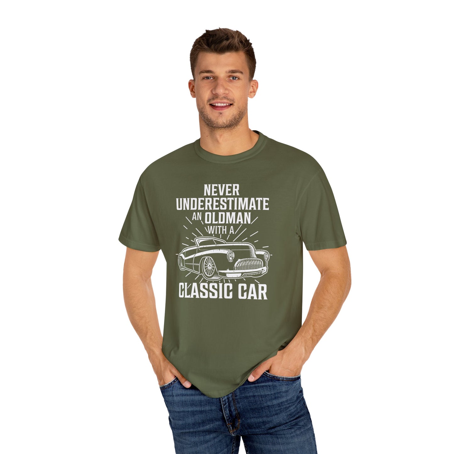 Classic Car Enthusiast T-Shirt, Unisex Garment-Dyed T-Shirt, Vintage Car Lover Gift, Father's Day Tee, Automotive Humor Shirt
