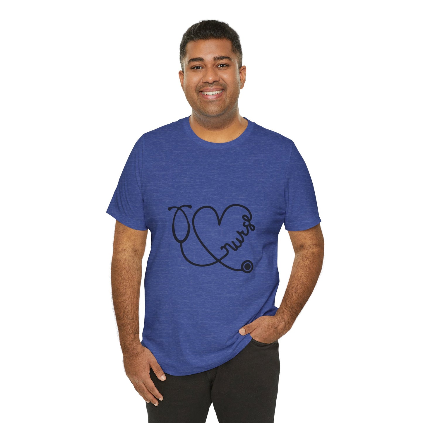 Nurse Heart Stethoscope T-Shirt — Cute Medical Gift Tee for Nurses
