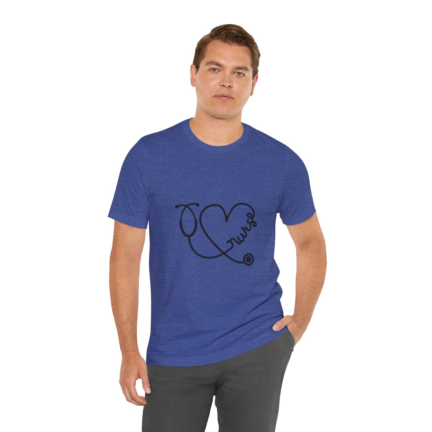 Nurse Heart Stethoscope T-Shirt — Cute Medical Gift Tee for Nurses