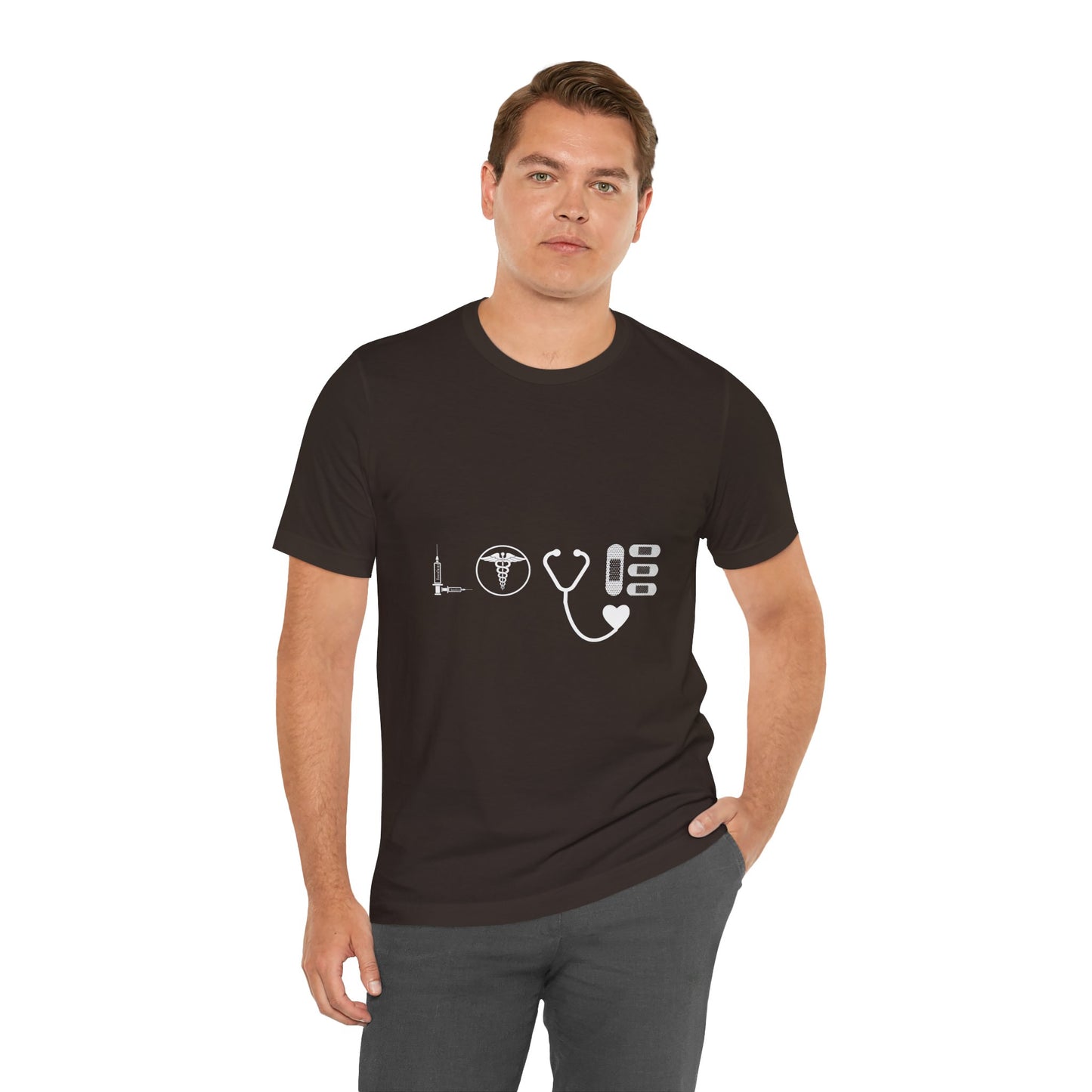 Nurse Medical Icons Shirt – Stethoscope Syringe Healthcare Graphic Tee