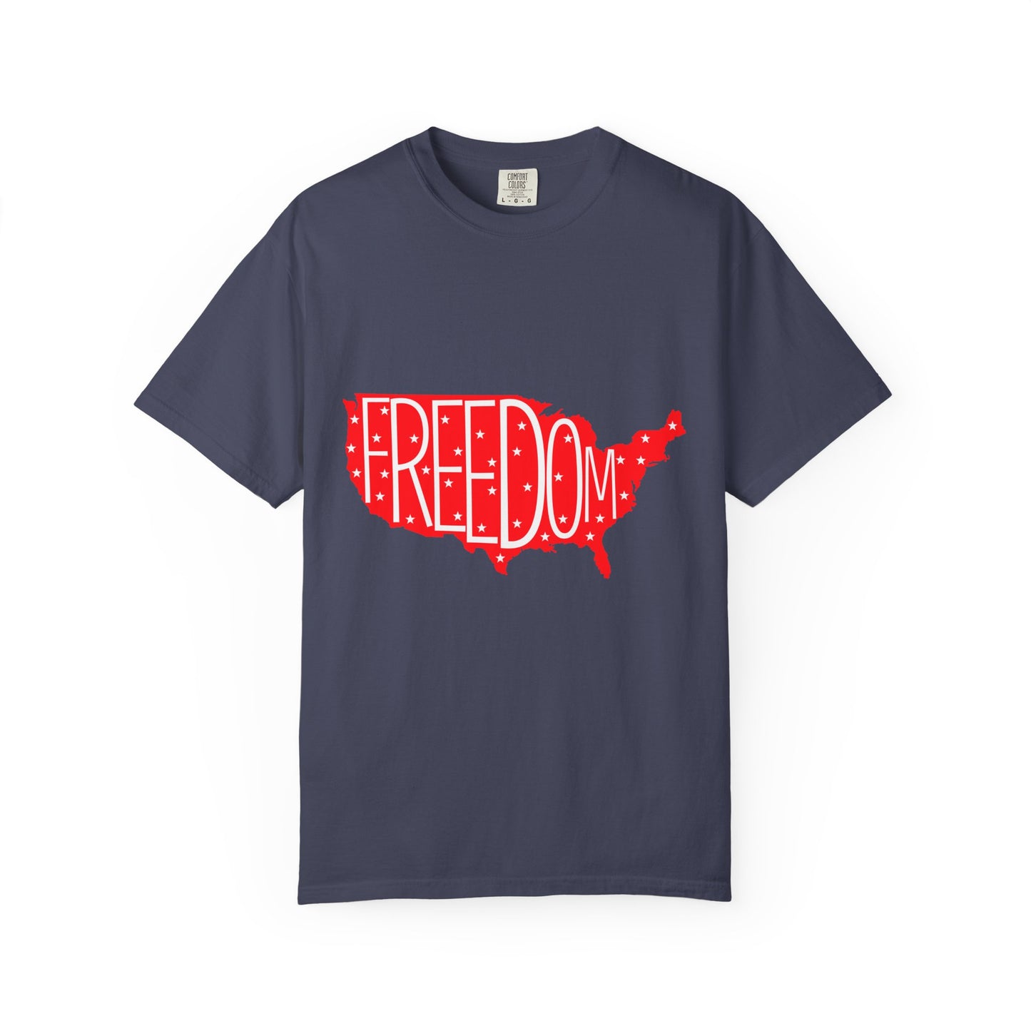 Freedom USA Unisex Garment-Dyed T-shirt, Casual Tee, Independence Day Apparel, Patriotic Shirt, Gift for Americans, USA Pride