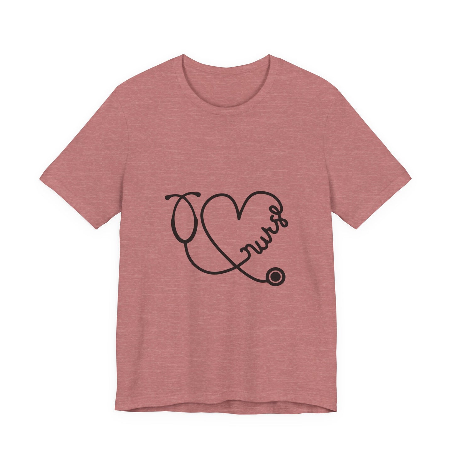 Nurse Heart Stethoscope T-Shirt — Cute Medical Gift Tee for Nurses