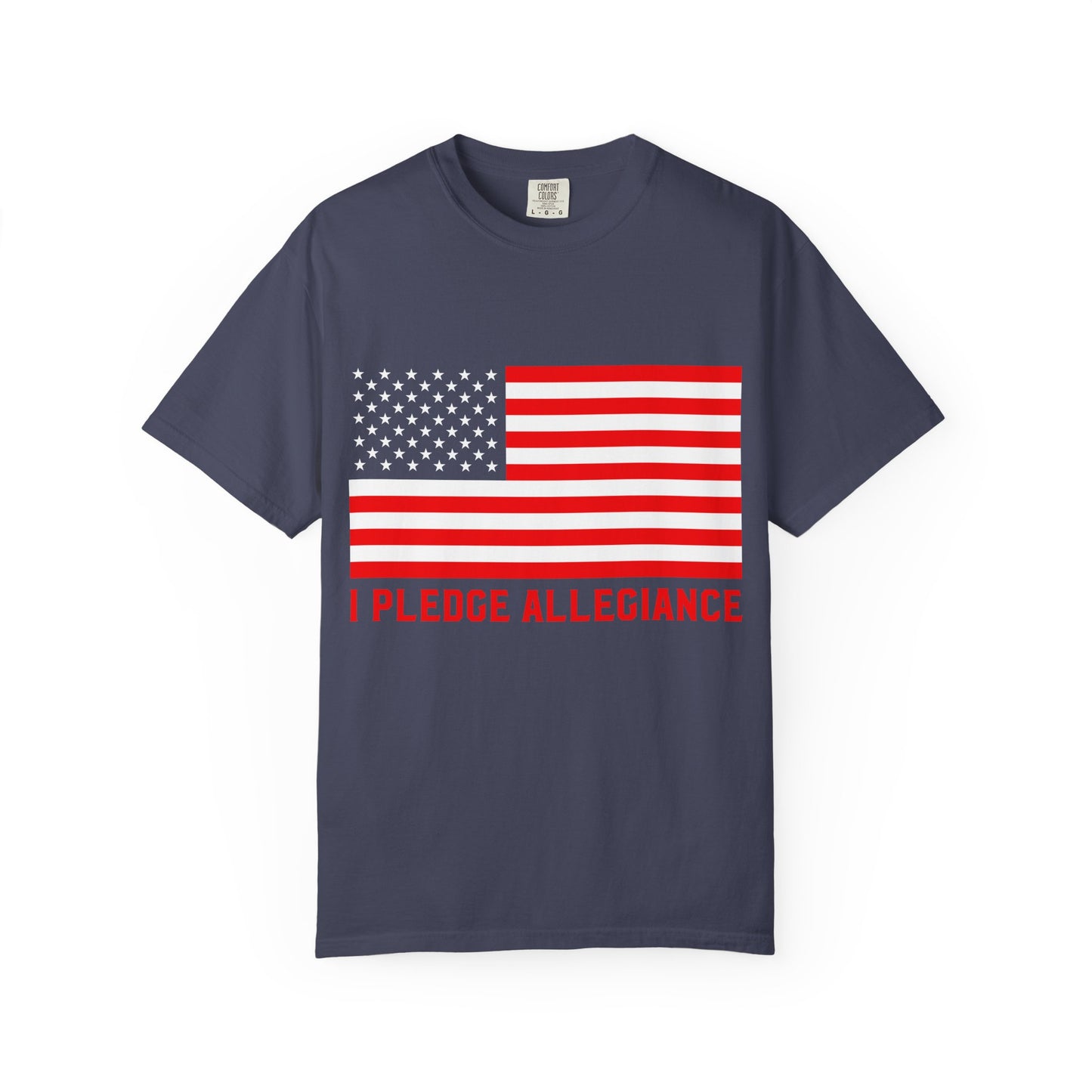 Patriotic Unisex T-Shirt, Casual Wear, Independence Day, Gift for Veterans, Stylish Tee with 'I Pledge Allegiance' Design