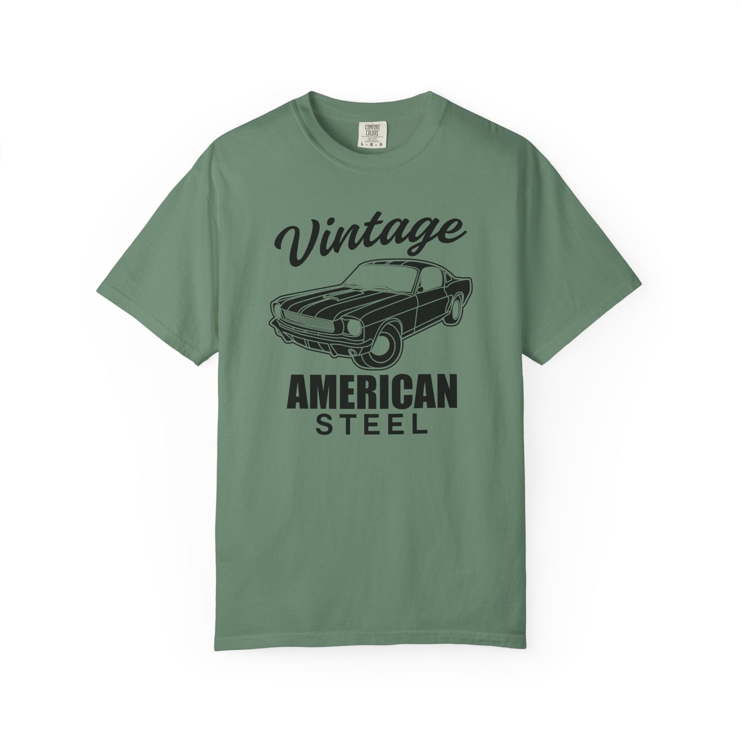 Vintage American Steel T-Shirt, Retro Car Tee, Unisex Graphic Shirt, Gift for Car Lovers, 70s Style Apparel, Casual Everyday Wear