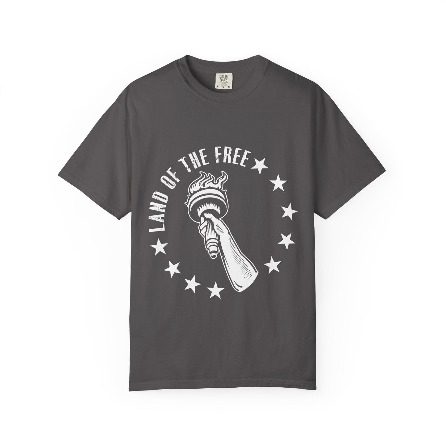 Land of the Free Garment-Dyed T-shirt, Unisex Graphic Tee, Independence Day Celebration, Casual Wear, Star-Spangled Style, [...]
