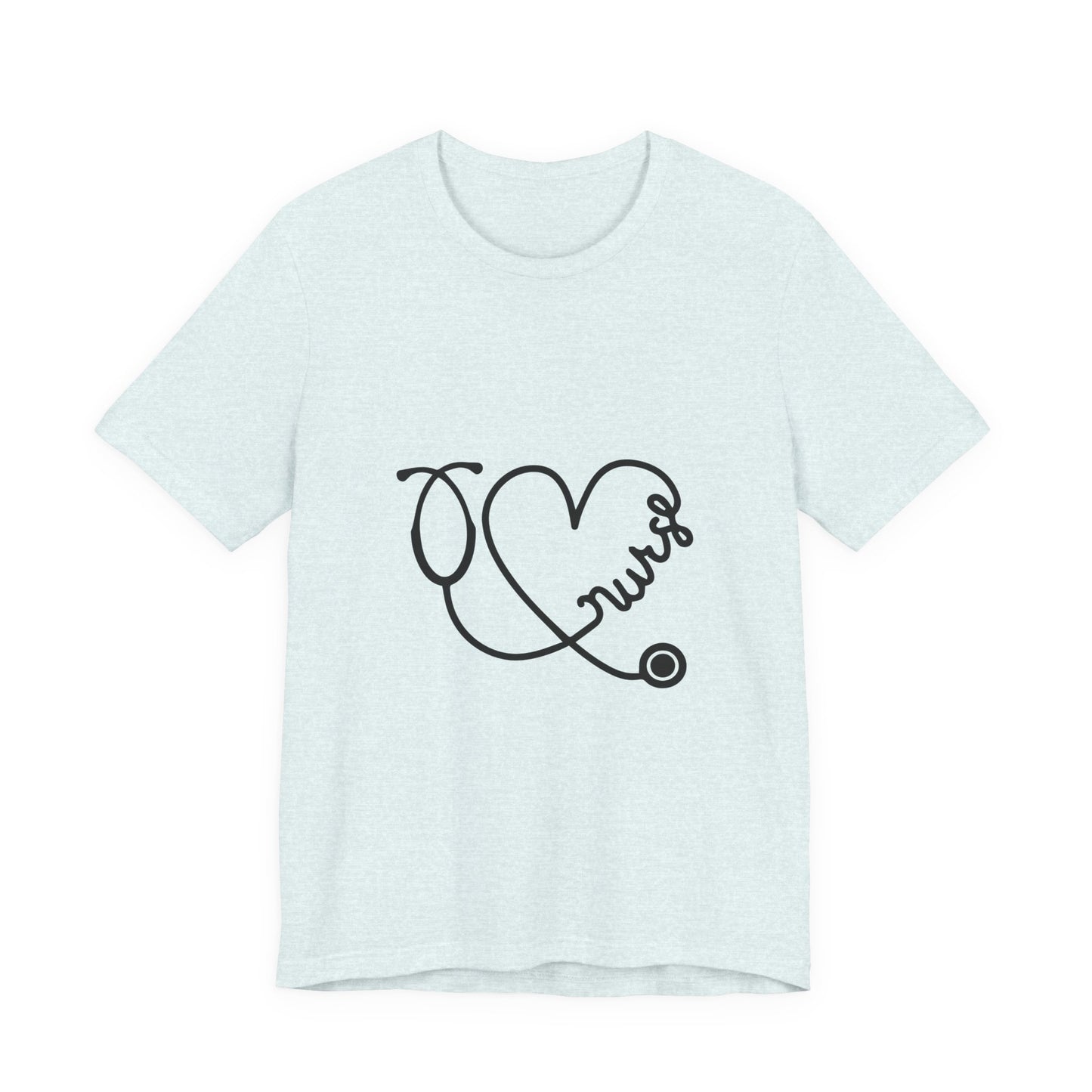 Nurse Heart Stethoscope T-Shirt — Cute Medical Gift Tee for Nurses