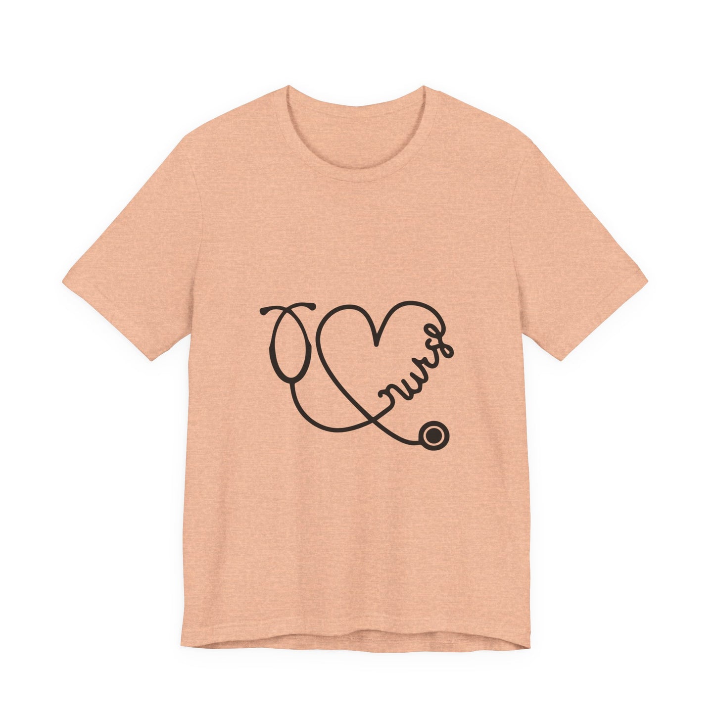 Nurse Heart Stethoscope T-Shirt — Cute Medical Gift Tee for Nurses