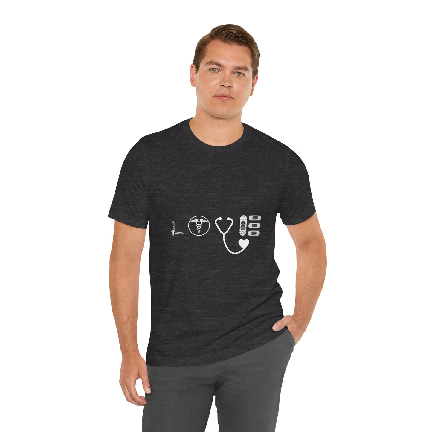 Nurse Medical Icons Shirt – Stethoscope Syringe Healthcare Graphic Tee