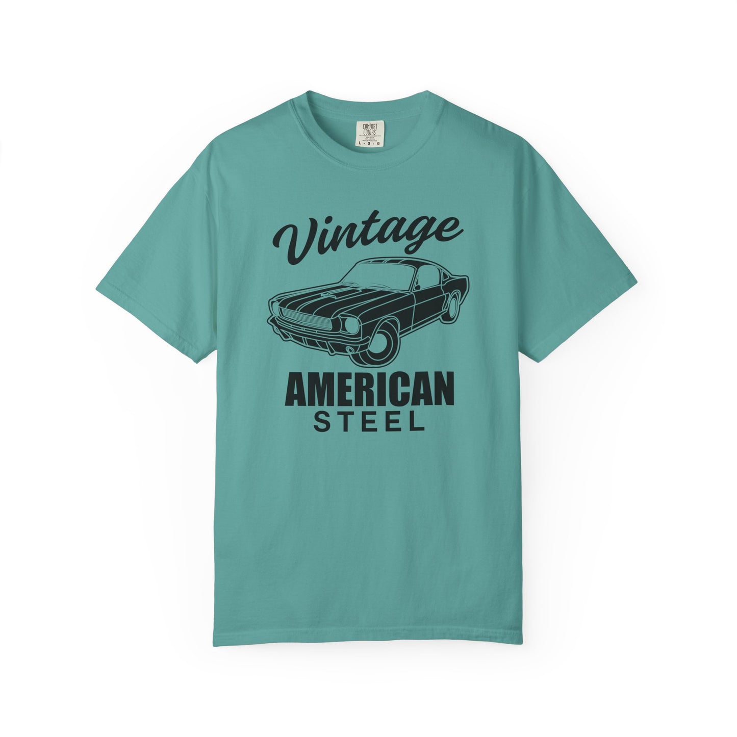 Vintage American Steel T-Shirt, Retro Car Tee, Unisex Graphic Shirt, Gift for Car Lovers, 70s Style Apparel, Casual Everyday Wear