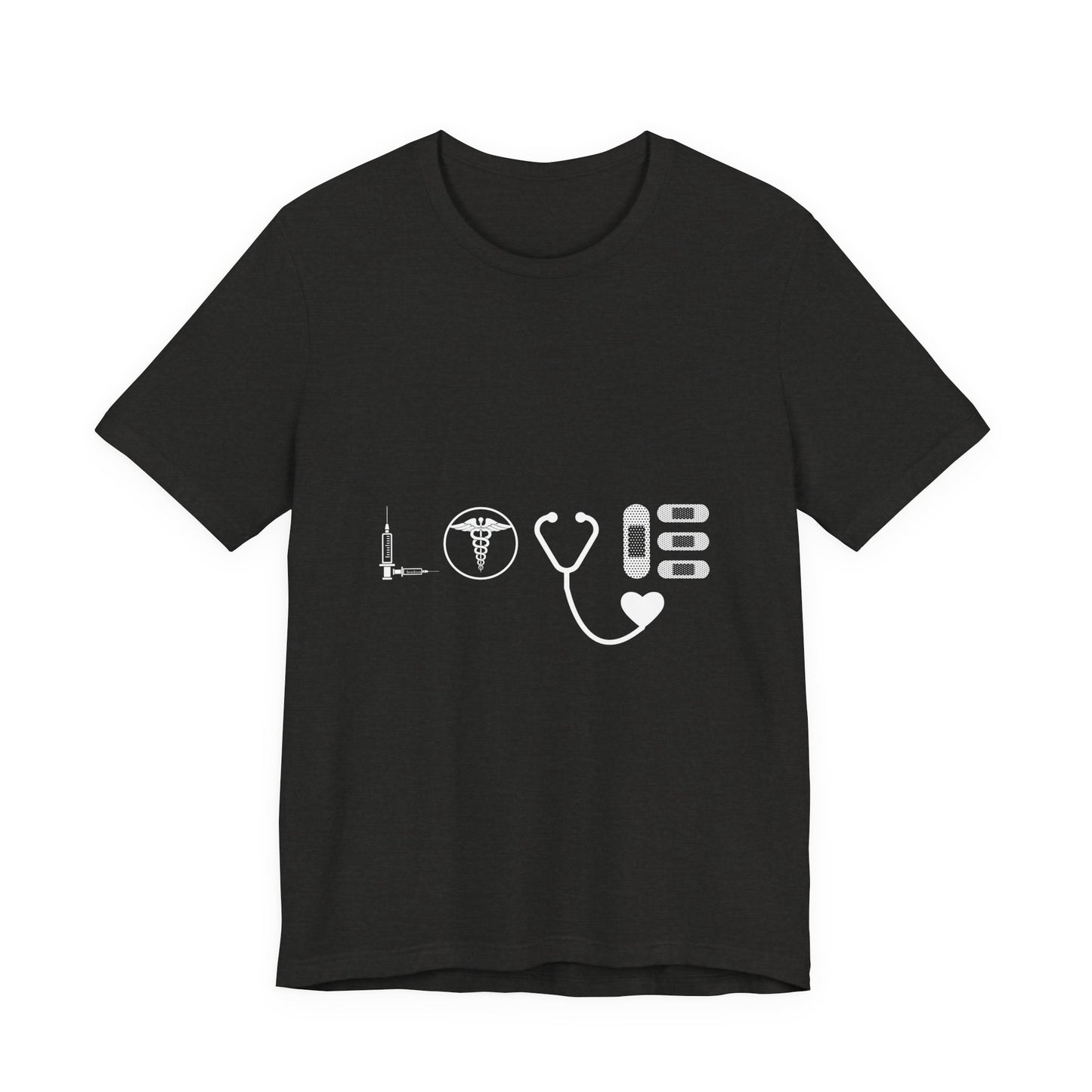 Nurse Medical Icons Shirt – Stethoscope Syringe Healthcare Graphic Tee
