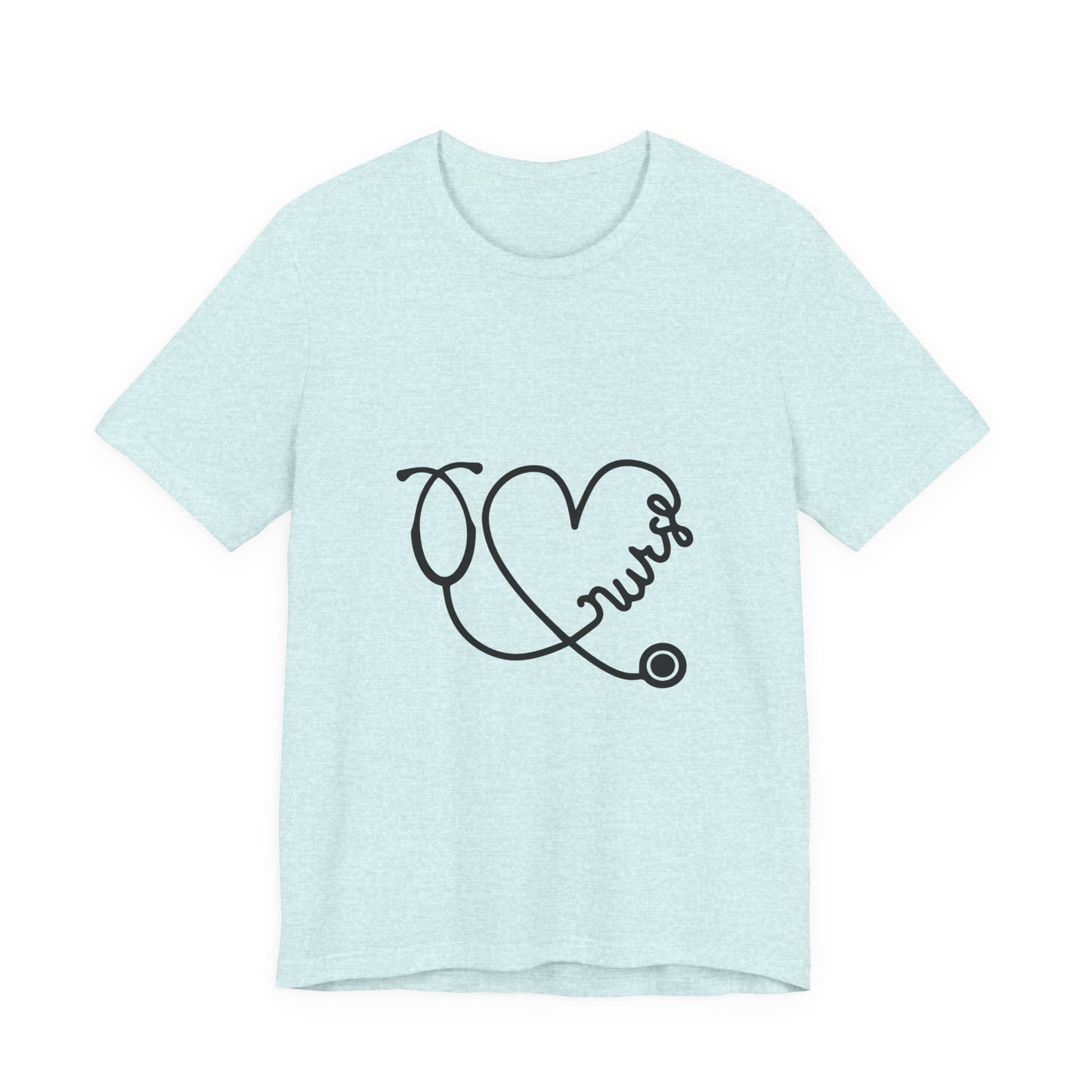 Nurse Heart Stethoscope T-Shirt — Cute Medical Gift Tee for Nurses