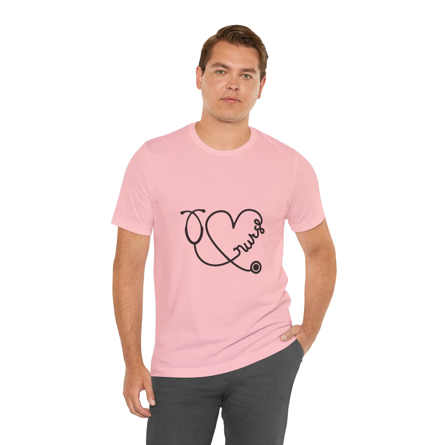 Nurse Heart Stethoscope T-Shirt — Cute Medical Gift Tee for Nurses
