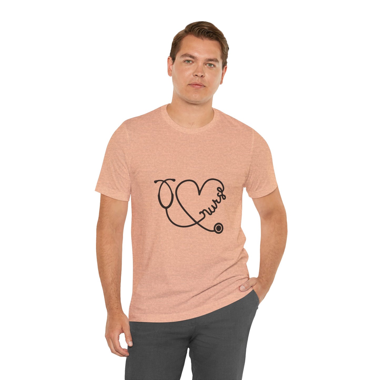 Nurse Heart Stethoscope T-Shirt — Cute Medical Gift Tee for Nurses