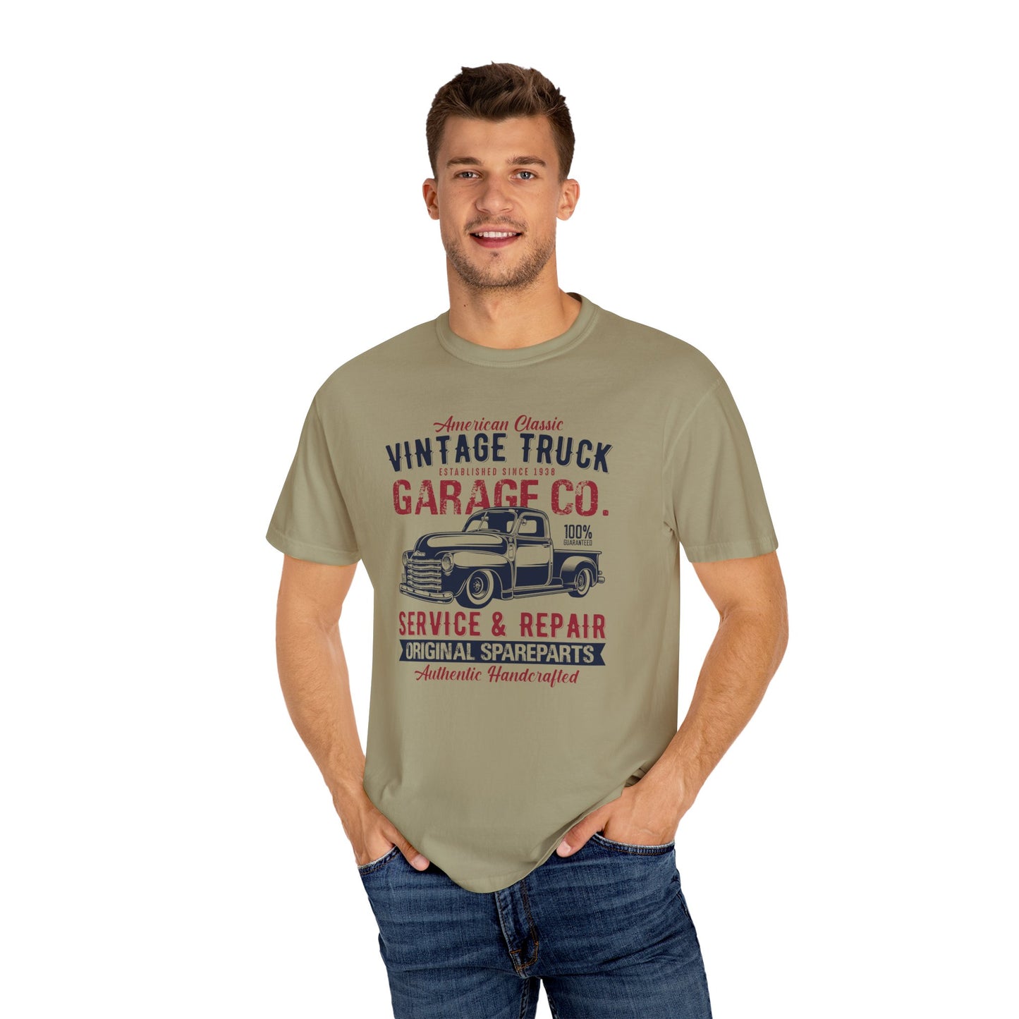 Vintage Truck Garage T-Shirt - Classic Auto Enthusiast Tee, Gift for Dad, Retro Style Shirt, Car Show Apparel, Automotive Lover's Outfit
