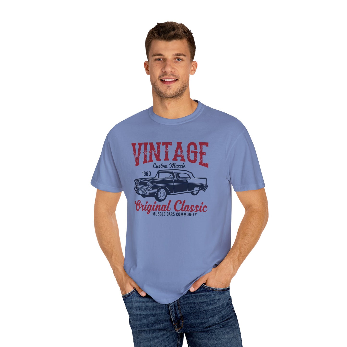 Vintage Car Graphic Tee, Unisex Retro T-Shirt, Classic Car Lover Gift, 1960s Vibe Shirt, Car Enthusiast Apparel